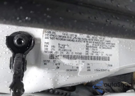 2013 Ford Focus S z USA, uszkodzony, nr VIN 1FADP3E27DL112006